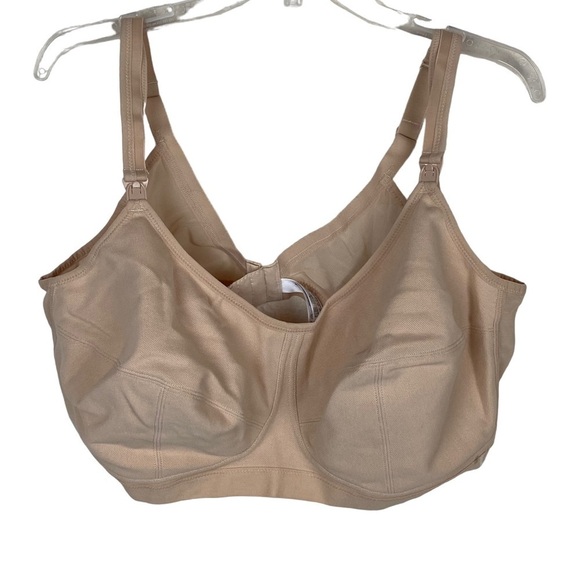 NEW! plus size nursing  bra size 48DD beige - Picture 1 of 7